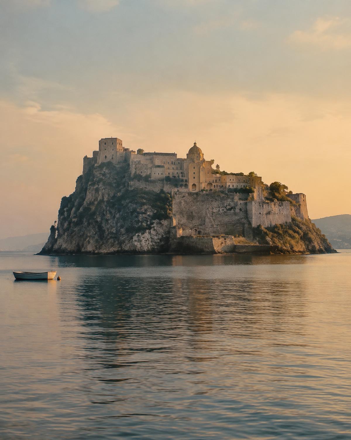 Ischia’s green hills and island waterfront